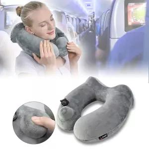 차량 기내 여행 휴대용 에어 목베개 사무실 목쿠션