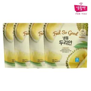 [소비기한: 2026-09-03] [생활앤] 냉동 두리안 220g x 4팩