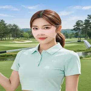 나비존 마스크 코 입 뚫린 오픈형 여성 파크 골프 나비 볼 광대 뼈 자외선 차단 기미 방지