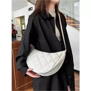 여사친 미니 캐주얼 라탄백 가죽 핸드폰 나들이 크로스백 반달 외출 간편 가방 휴대폰 누빔