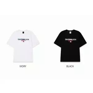 [후아유]WHOAU 공용 USA 로고 반팔티 USA Logo Tshirt WHRPG2406USG