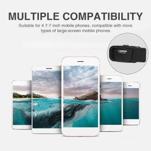 가상 현실 3D VR 7인치 안경 헤드폰 스테레오 영화 버전 지원 비디오 TV 게임용 블랙 안경 헤드셋