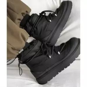 남성 털안감 미드 기장 패딩 부츠 블랙 겨울 보온 1P 앵클 워커 신발