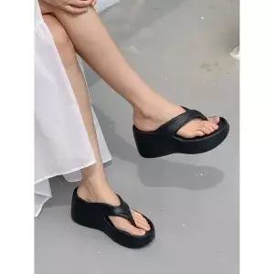 [하프클럽/]아쿠아 웨지 키높이 여성 쪼리 8cm