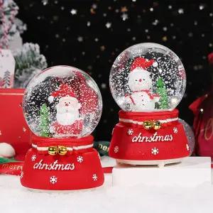 디오무 산타 크리스마스 스노우볼 오르골 무드등 택1/워터 스노우 볼 겨울 스노 글로브 눈사람 디자인 랜턴