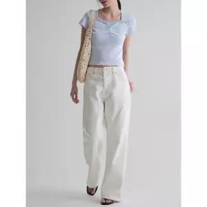 [에잇세컨즈] 루스 롱 부츠컷 데님  화이트 (356421CCG1)