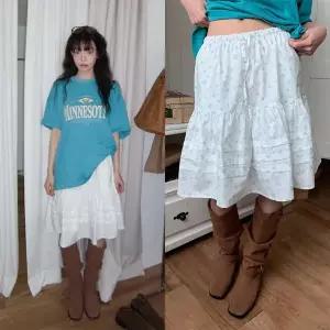 [모코블링]퓨어 플라워 스커트 미디스커트 꽃치마 밴딩스커트 플레어스커트 여름치마 데이트룩 여름옷