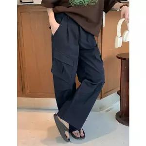 [공구우먼] 워키트 카고 와이드 코튼 팬츠 87539 빅사이즈 여성의류