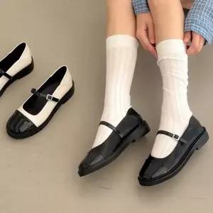 CCS7F1F여성용 캐주얼 스트랩 메리제인 플랫 슈즈