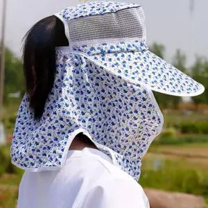 농사 모자 밭일 햇빛 가리개 자외선 차단 할머니모자 여름 작업 차양막 대량 단체 넥커버 농활