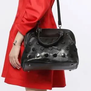 [하프클럽/패션스토리]원형 양가죽 토트백