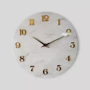 대리석 인테리어 못없이 시계 무타공 무소음 벽시계 개업선물 벽걸이시계 무소음벽시계