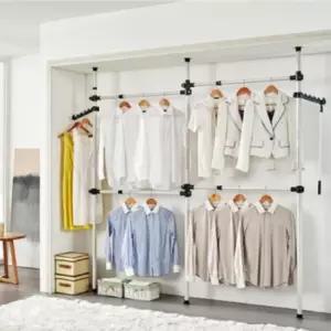 행거 드레스룸 옷걸이 스탠드 시스템 4단 고정식 튼튼한