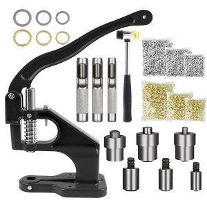 아일렛 스냅 버튼 수동 프레스 기계 설치 몰드 도구 발 세트