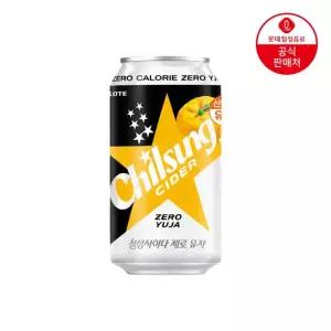 롯데칠성 칠성사이다 제로 유자 355ml x 24개