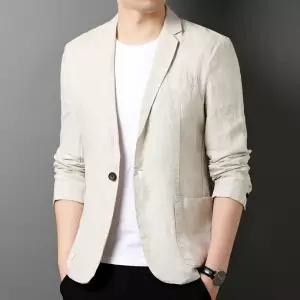 춘추 캐주얼 남친 정장 재킷 린넨 원버튼 통학 통기 코트 ST3