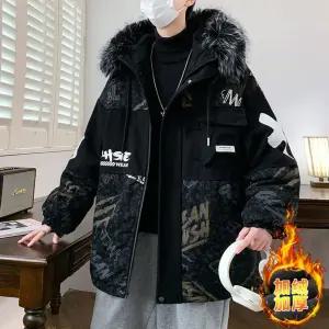 여사친 검정 베이지 도톰 워싱 패딩 점퍼 스판 기모 트렌디 아이템 아우터 하프자켓 야상 패딩다운 HT1