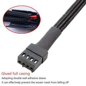 PWM 팬 분배기 4핀 어댑터 케이블 1:1 2 3 4 데스크탑 CPU PC 연장 전원 쿨링 Y