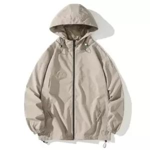 픽호샵 남성용 캐주얼 바람막이 야상 캠핑 점퍼 등산 봄가을 후드 키작남 솔리드 꾹3