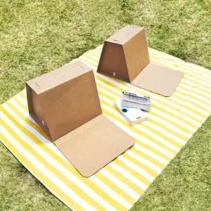 종이 휴대용 등받이의자 1개입 용품 조립의자 간이의자 페이퍼팝 페스티벌 야외의자 휴대의자