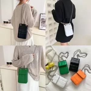 엠보미니체인 휴대폰 미니데일리 백 미니백 체인 다용도 패션잡화 여행용