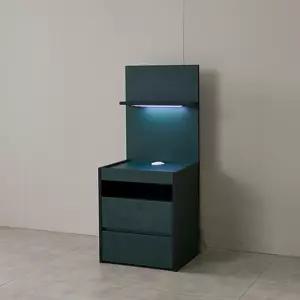 노르딕 수납침대용 3단LED조명 협탁 (48cm 4색) 우드 미니 작은 슬림 좁은