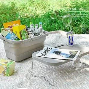 [골드스마일]여행 캠핑 피크닉 테이블 수납박스