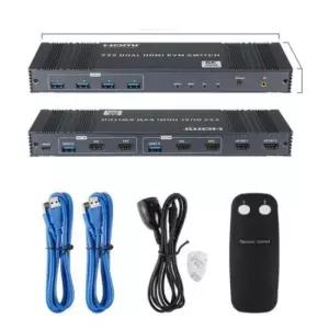 KVM HDMI 스위치 8K 듀얼 화면 모니터 선택기