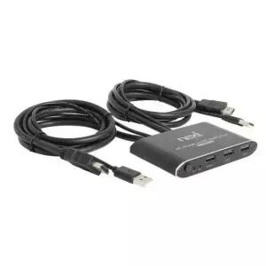 HDMI KVM스위치 2포트 4K USB 케이블 PC선택기 셀렉터