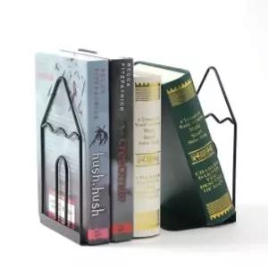 블랙 펜슬 북엔드 2p세트 간이 책상책꽂이 간이책꽂이 책지지대 북엔드 책고정대