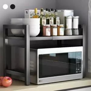 키밍 높너비 조절 전자레인지 선반 1단 다용도 수납장 밥솥 높이조절 너비조절 주방선반