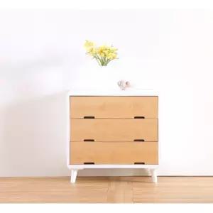 미니멀 스윗 라운드 3단 침실 서랍장 80cm (2색) 가구 침대 예쁜 슬림 소품