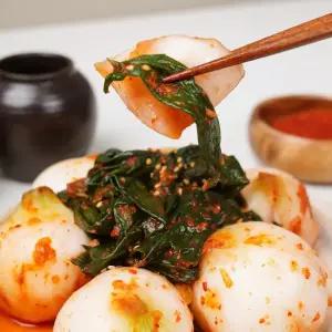 국내산 재료를 사용한 양파줄기김치 2kg