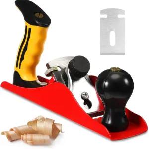 2인치 블레이드 조절 가능한 스무딩 우드 플레인이 장착된 랜티 핸드 DIY 도어 설치용 목공 트리밍용 범용