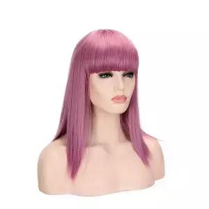 바이올렛 핑크 긴머리 가발