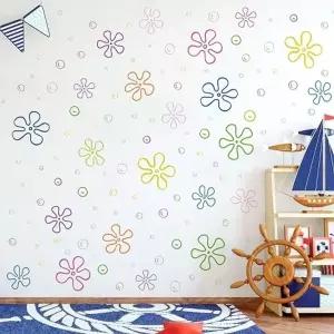 플라워 포인트 스티커 데코 장식 벽시트지 인테리어소품