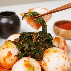 [신세계라이브쇼핑]국내산 재료를 사용한 양파줄기김치 1kg