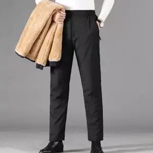 남자 겨울 혹한기 융털 기모 안감 캐주얼 정장 바지 (HSJ-WFG1JJ5)