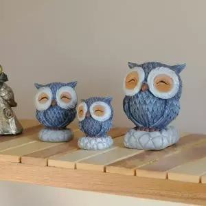 재물운 인테리어 소품 부엉이 장식 세트 3p 개업 집들이 선물 풍수지리