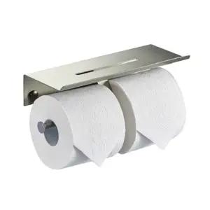 욕실 용품 벽 고정 2단 휴지 걸이 사틴