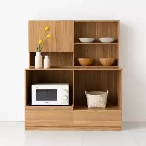 친절한탄씨 원목 주방수납장 렌지대 밥솥다이 홈카페장 수납 정리 원목수납장 전자렌지수납장