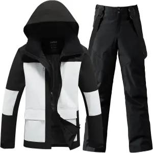 예파인 남성 스키복 투피스 단열 스노우보드 재킷과 바지 세트 방수 스노우슈트 겨울 아웃도어