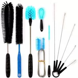 Susseg 11 in 1 어항 수족관 청소 브러시 키트 아크릴 플라스틱 유리 녹슬지 않음 도구
