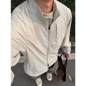 남사친 그레이 여름 캐주얼 재킷 차이나 야상 야상사파리 코트 출근룩 인기2