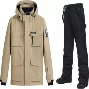 남성용 스키 재킷 및 바지 세트 스노우 수트 방수 방풍 산악/스노보드용 겨울 야외