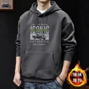 솔저스2 남성용 가을 맨투맨 라운드 후드 점퍼 OPH3