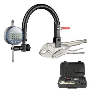 [미국배송] HDLNKAK 프리미엄 디스크 및 로터/볼 조인트 디지털 게이지 1인치 X 0.0005인치 표시기 360도 플렉시블 스템 홀더 자동차 브레이크 평탄도 측정 도구