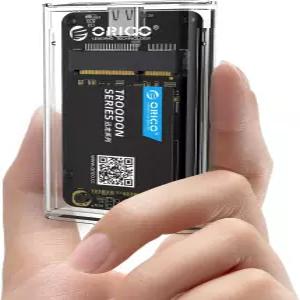 ORICO USB 3.0 mSATA SSD 인클로저 USB-C-to-C/A 케이블 UASP 및 트림 지원이 포함된 5Gbps 투명 외장