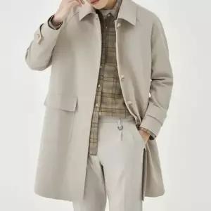 픽호샵 남성 하프 캐주얼 코트 봄가을 상의 칼라 트렌치 키작남 꾹3