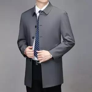 픽호샵 남사친 하프 가을 캐주얼 키작남 트렌치 칼라 코트 꾹3